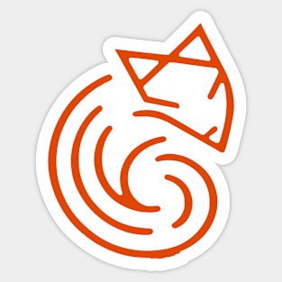 Orange Fox Sticker